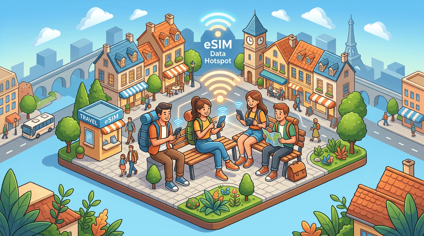 eSIM 핫스팟 공유: 동행과 데이터 나눠 쓰기 · 실전 팁