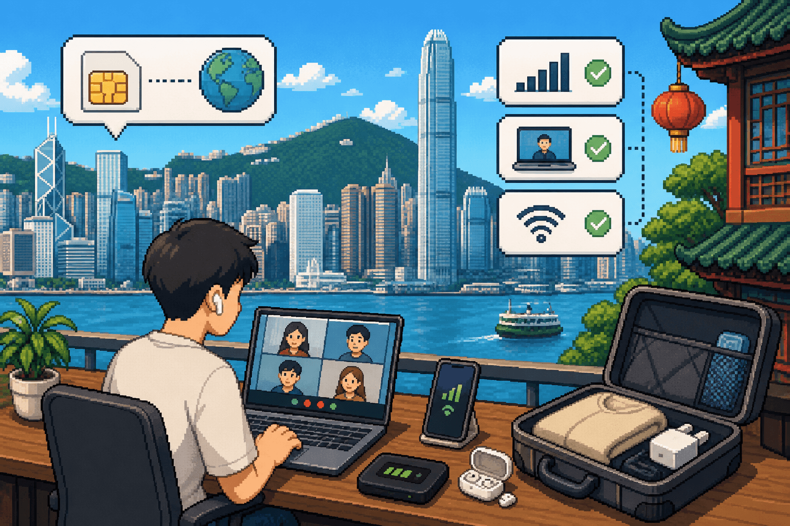 홍콩 30일 eSIM 워케이션: 화상회의와 핫스팟까지 버티는 선택법